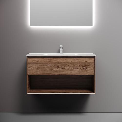 Тумба под раковину Sancos Marmi 1.0 MR1.090ECH 89х45х52 подвесная цвет дуб чарльстон - фото 3